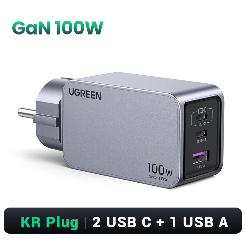 Ugreen 100W Gan Oplader Usb C Oplader Qc4.0 3.0 Snel Opladen Voor Macbook Laptop Tablet Pd Snelle Oplader Voor Iphone 15 14 13 Pro