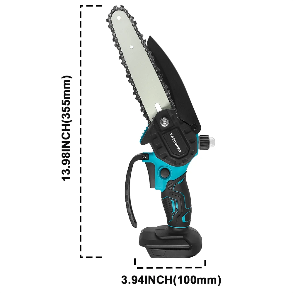 6 Inch Mini Electric Saw Cordless Chainsaw Woodworking Garden Tools Handheld Tree Branch Logging Cutter For Makita 18V Battery