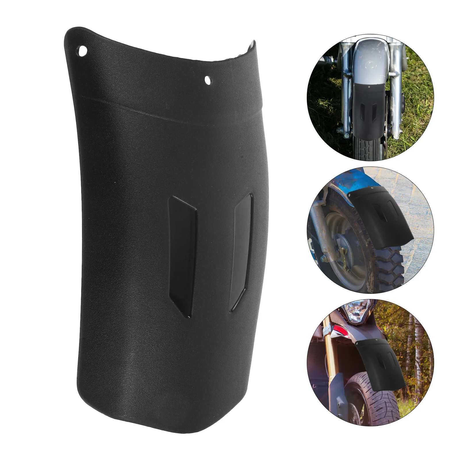 

Extended Front Mudguard for Motorcycle Durable ABS Black Long Mudflaps Splash Guards Easy Install Fits Various Models
