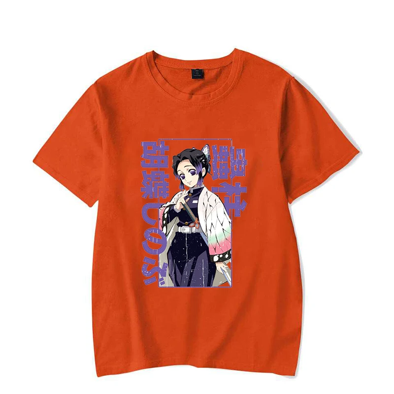 New Fashion Short Sleeve Anime Kochou Shinobu Print T Shirts Women Causal Harajuku Tops Funny T Shirt