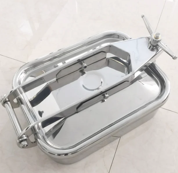 

430x330 мм (17 "x 13") Санитарная крышка из нержавеющей стали — прямоугольный порт доступа к сосуду под давлением с зажимным соединением