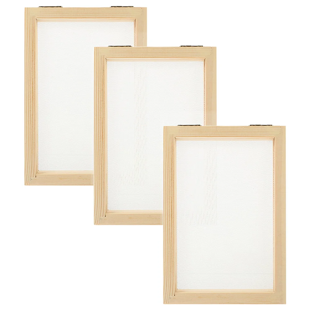 

3 Pcs Paper Frame Making Kits DIY Package Screen Craft Tools Picture Frames Educational Toy Students Toys Wooden Mould