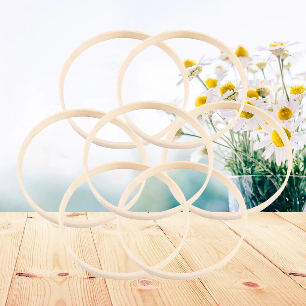 

30pcs Bamboo Dreamcatcher Rings for DIY Projects Smooth Material Decor Home Art Craft Yarn Accessories