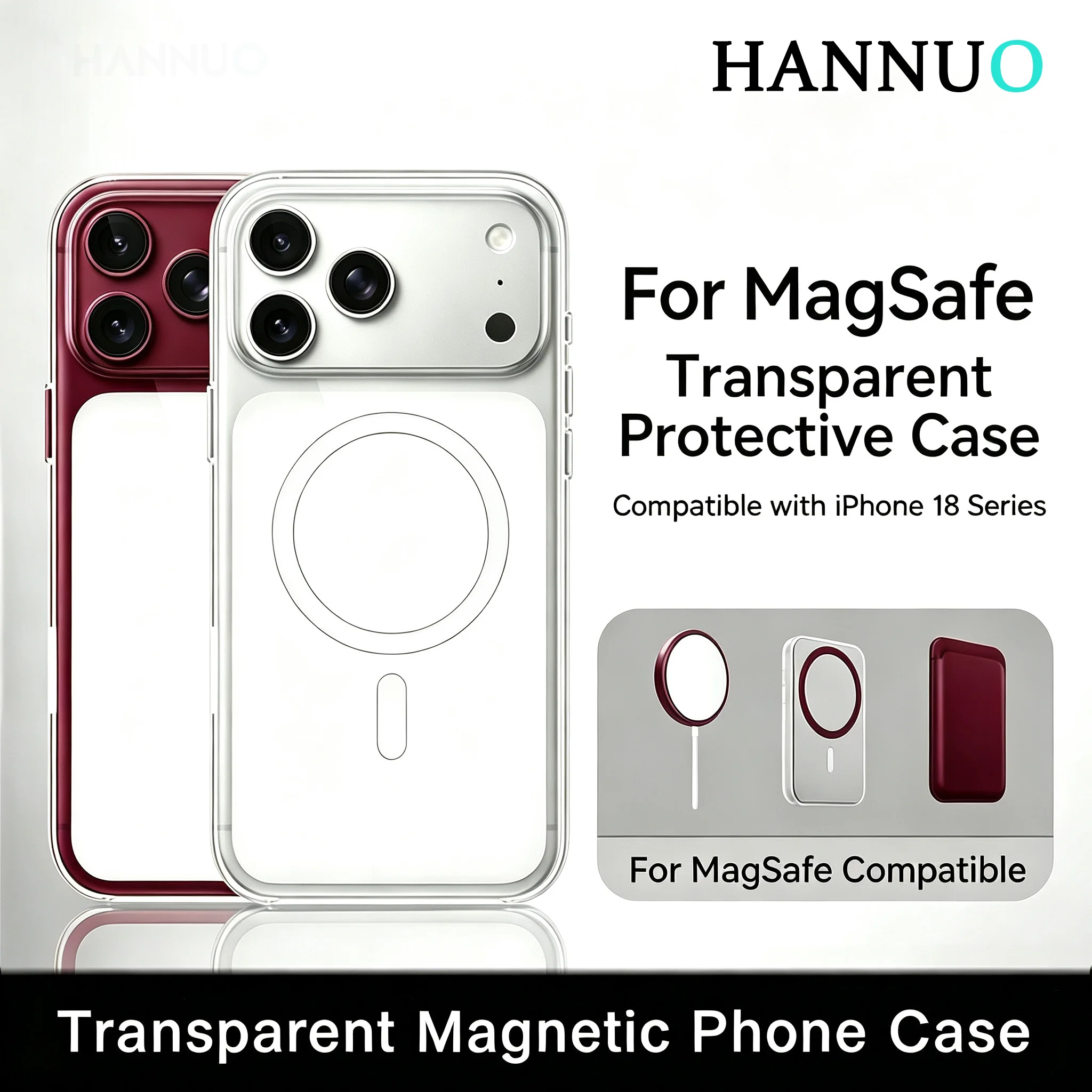 Magnetic Case for iPhone 18 Pro MAX Cases Shockproof Cover Thin Cover Anti Yellow Cover For Magsafe For iPhone 18Pro 17Pro Cover