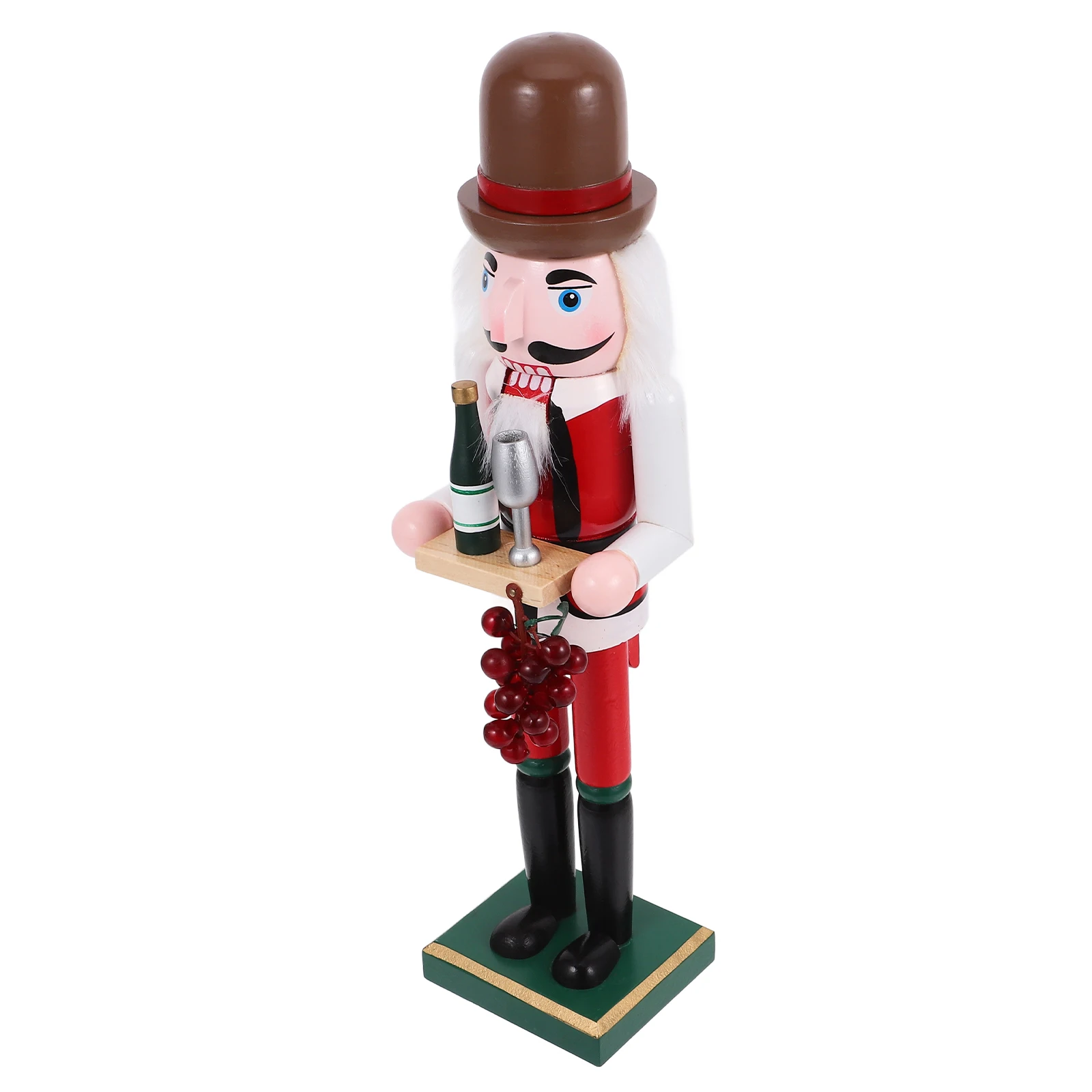 

Wooden Nutcracker Christmas Decor Xmas Festival Ornament Break Resistant Wood Nutcrackers Classic Holiday Desktop Cabinet