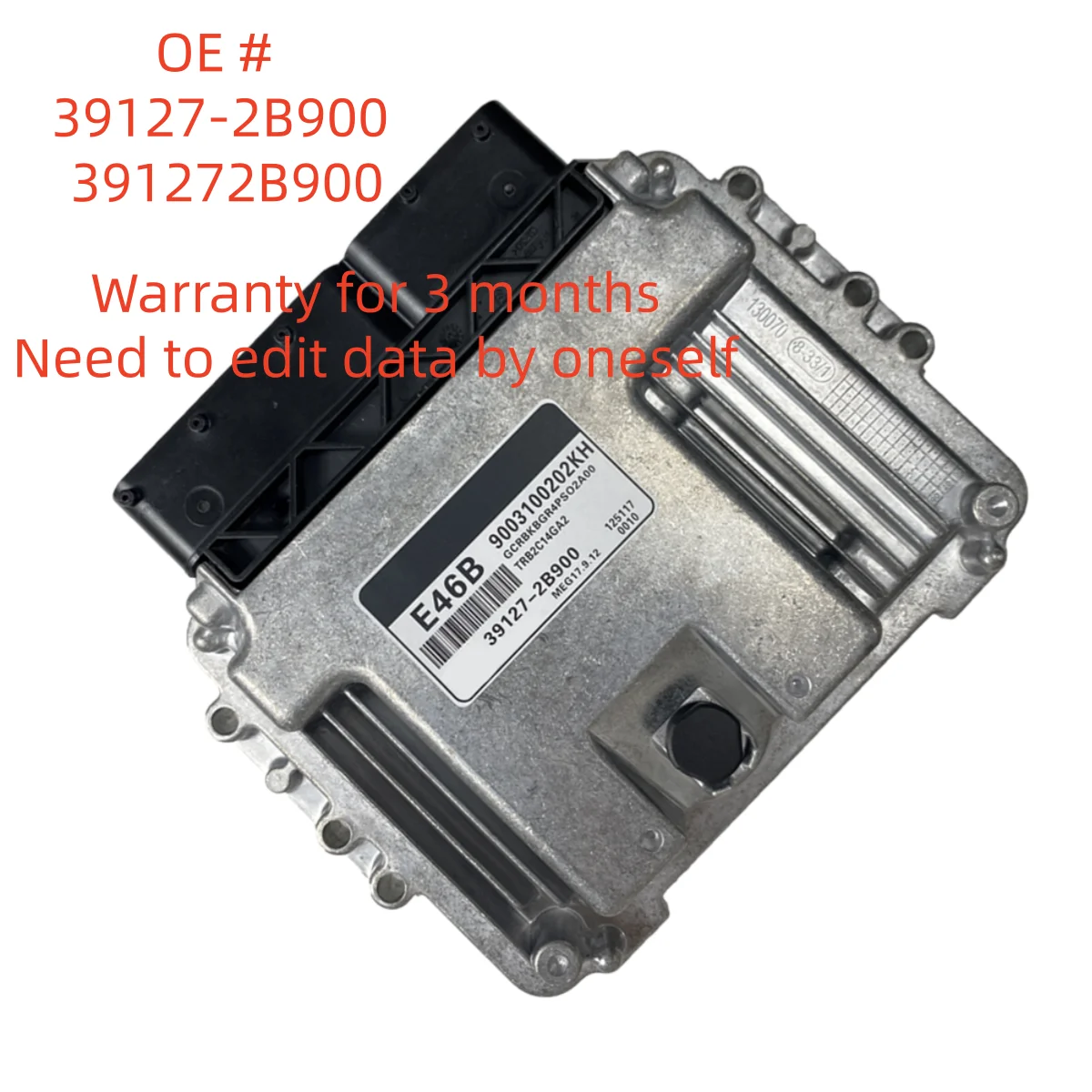 High quality 39127-2B900 391272B900 MEG17.9.12 Engine Computer Board ECU ECM Controller Module For Hyundai