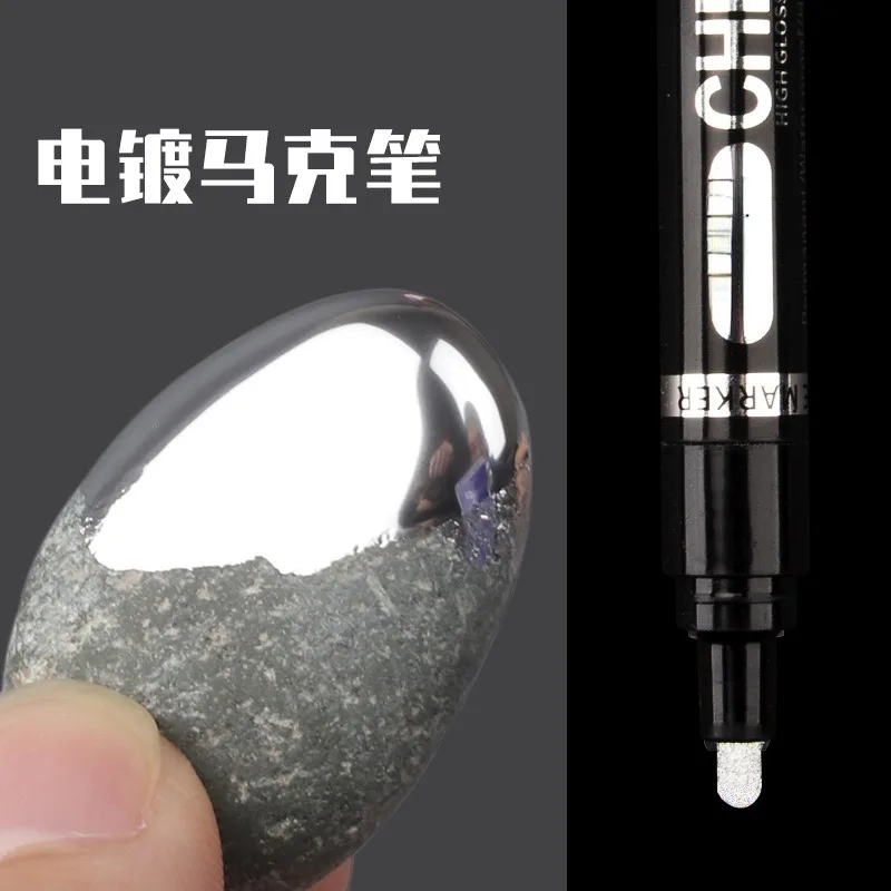 Mirror Pen Plated Marker Pen Plated Silver Plated Reflective Highlighter Pen Up To Model DIY Glass Paint Metal