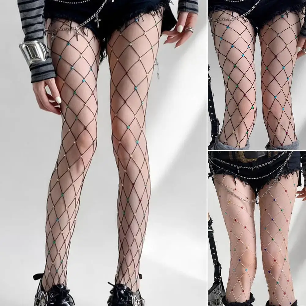 

Star Mesh Stockings Fishnet Socks Hot Pressed Mesh Socks Star Fashionable Sexy Sweet Thin Cool Pantyhose Y2K Stockings