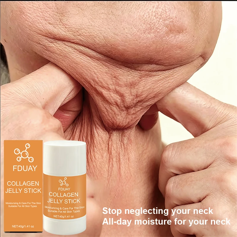 FDUAY Collagen Neck Jelly Stick, Moisturizing Firming Neck Care Cream, Boost Skin Elasticity, Suitable for All Skin Types