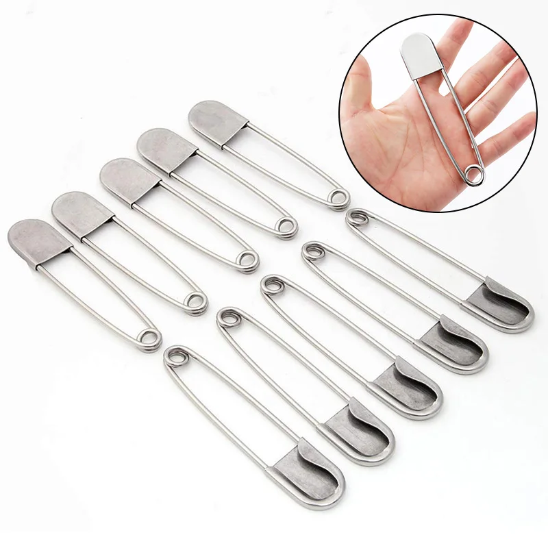 Extra Large Strong Safety Pins Stainless Steel Clasp for Scarf Blankets Skirts Kilts Knitted Fabric Crafts DIY Sewing Tools