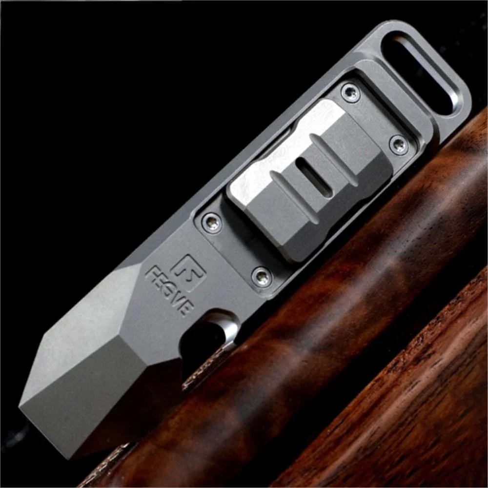 FEGVE EDC Crowbar FEGVE Multi-function Mini Driver Corkscrew FEGVE Multi-function Bottle Opener Titanium Alloy