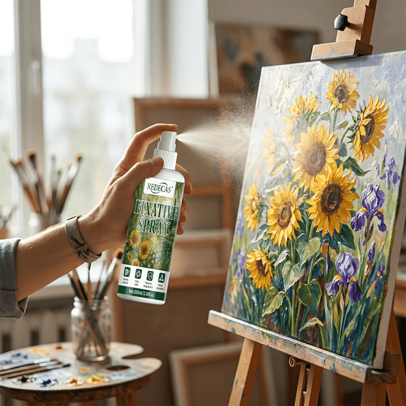 Fixative Spray for pastel crayon acrylic sketch, lock artwork long-term protection, artist temporary sealer