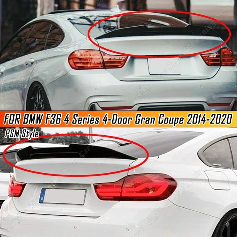 

Rear Roof Trunk Spoiler Wing PSM Style For BMW 4 Series F36 435i 440i 4-Door Gran Coupe 2014-2020 Tail Wing Exterior Body Kit