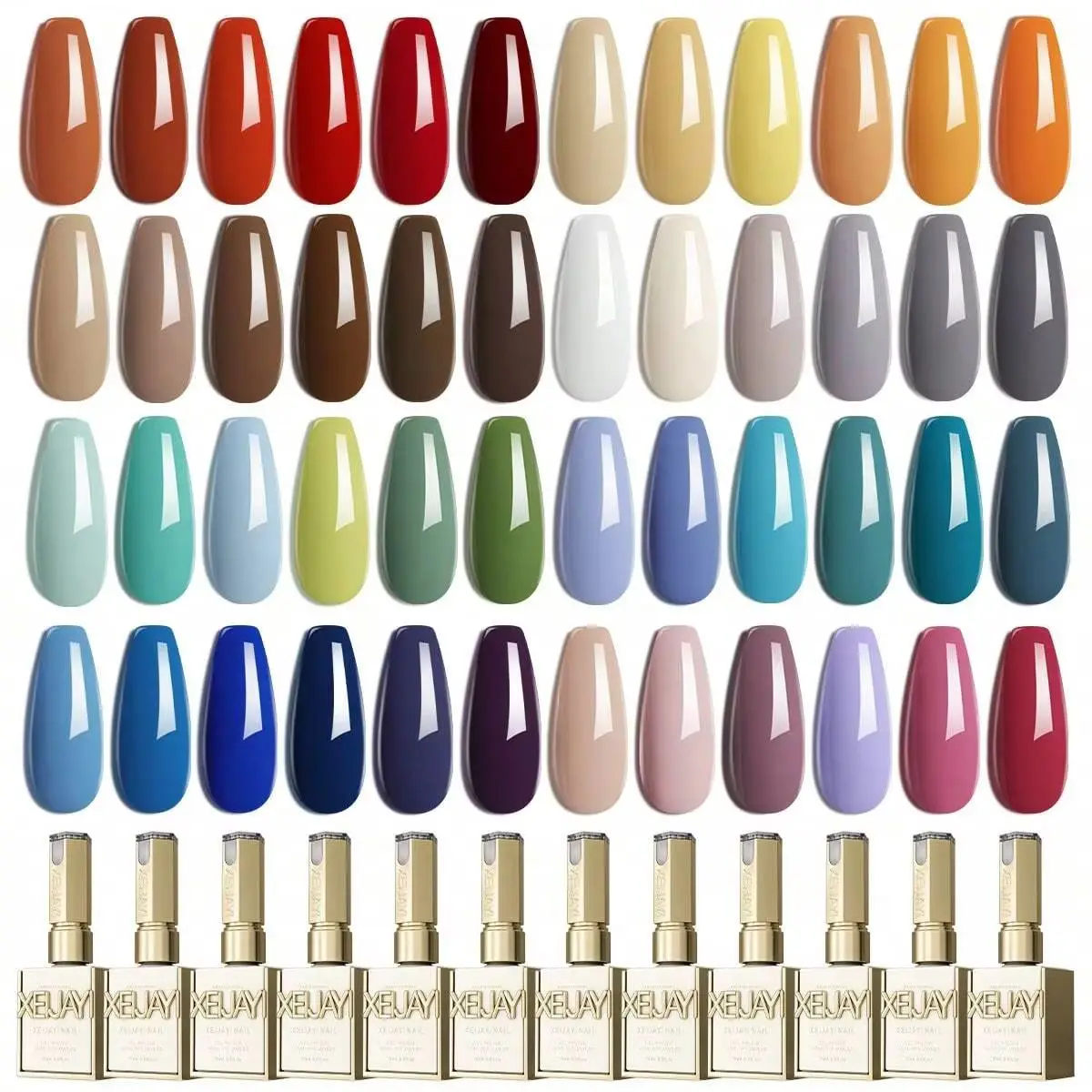 6개입 누드부터 레드까지 젤 폴리쉬 세트, 오래 지속되는 고광택 살롱 품질 UV/LED 소프트 젤, 네일 아트 애호가에게 완벽