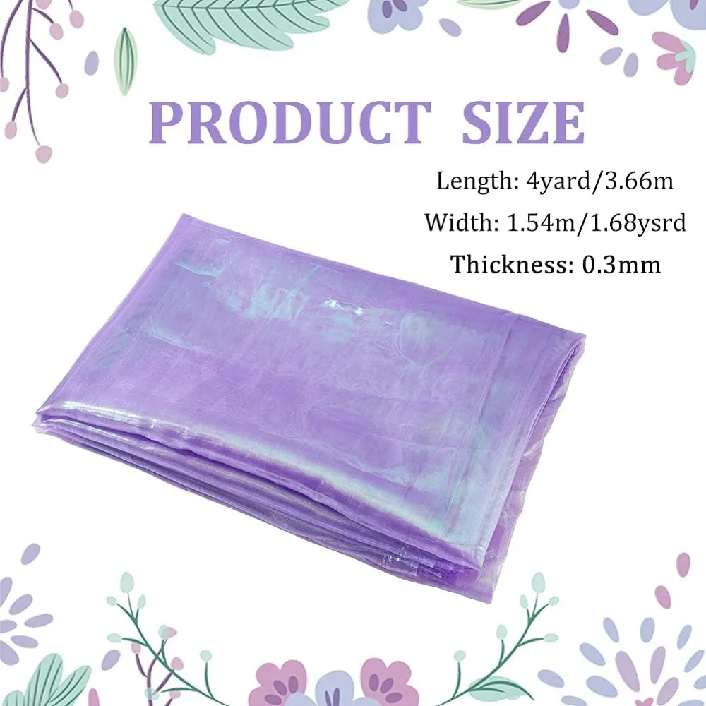 4 Yard Purple Gradient Organza Fabric 59 inch Wide Magic Rainbow Polyester Fabric Iridescent Gauze Fabric for Wedding Dress