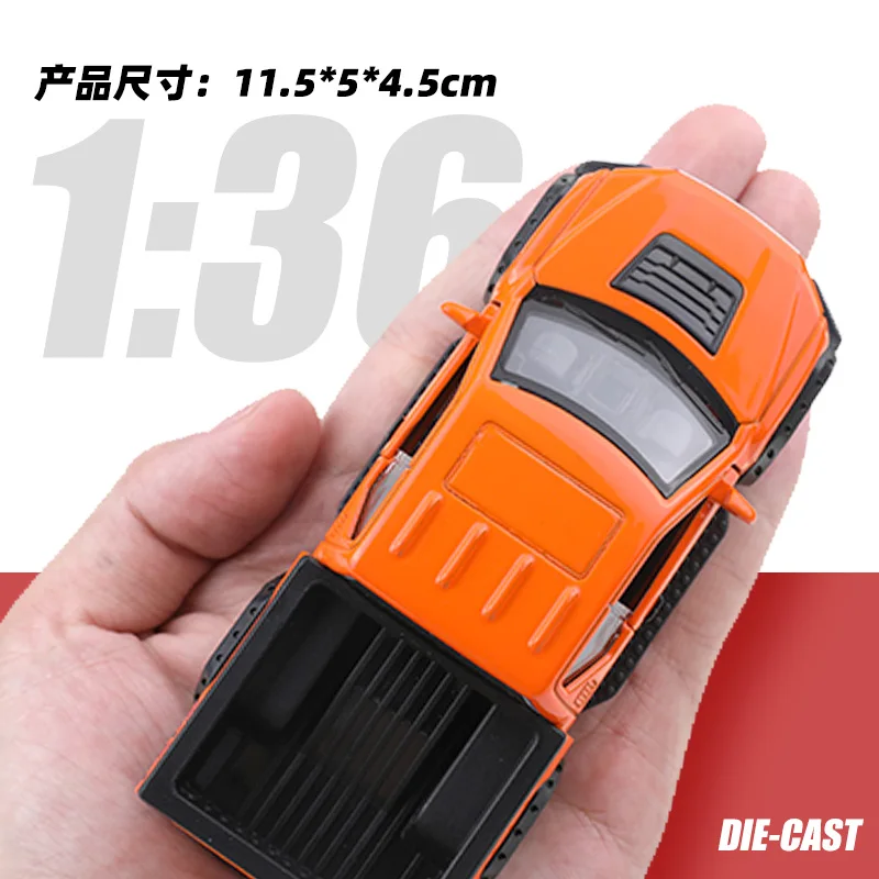 (Bagged) 1/36 scale replica F150 off-road pickup truck, die-cast metal, boy's toy, pullback function, best gift and present. image 4