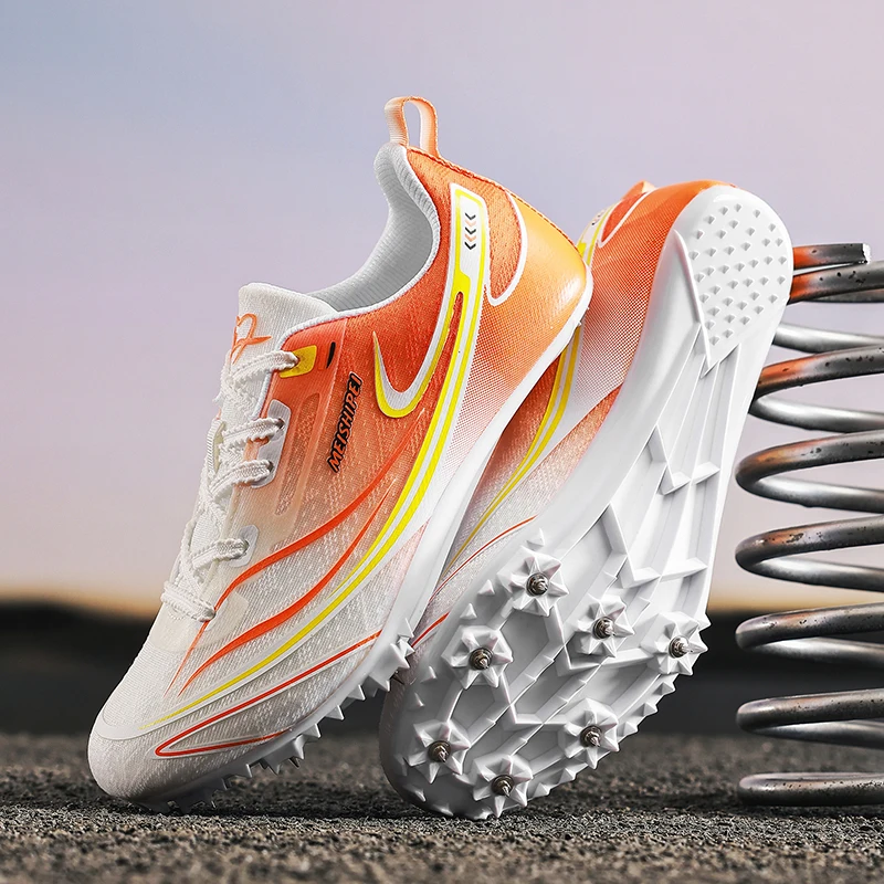 

New Women Men Racing Cleats Professional Running Shoes Track Field Shoes Professional Match Athlete Nail Shoes Men Sneakers