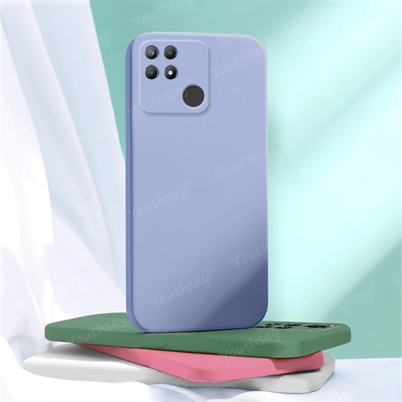 For Realme Narzo 50A Case For Realme Narzo 50 A 50i Case Silicone Plain Protector Rubber Soft Cover For Realme Narzo 50A Cover