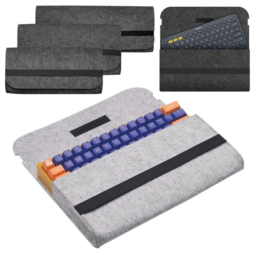 60/ 87/104 Keys Storage Bag Protective Cover Computer Keyboard Bag Keyboard Carrying Case Felt Bag Keyboard Pack