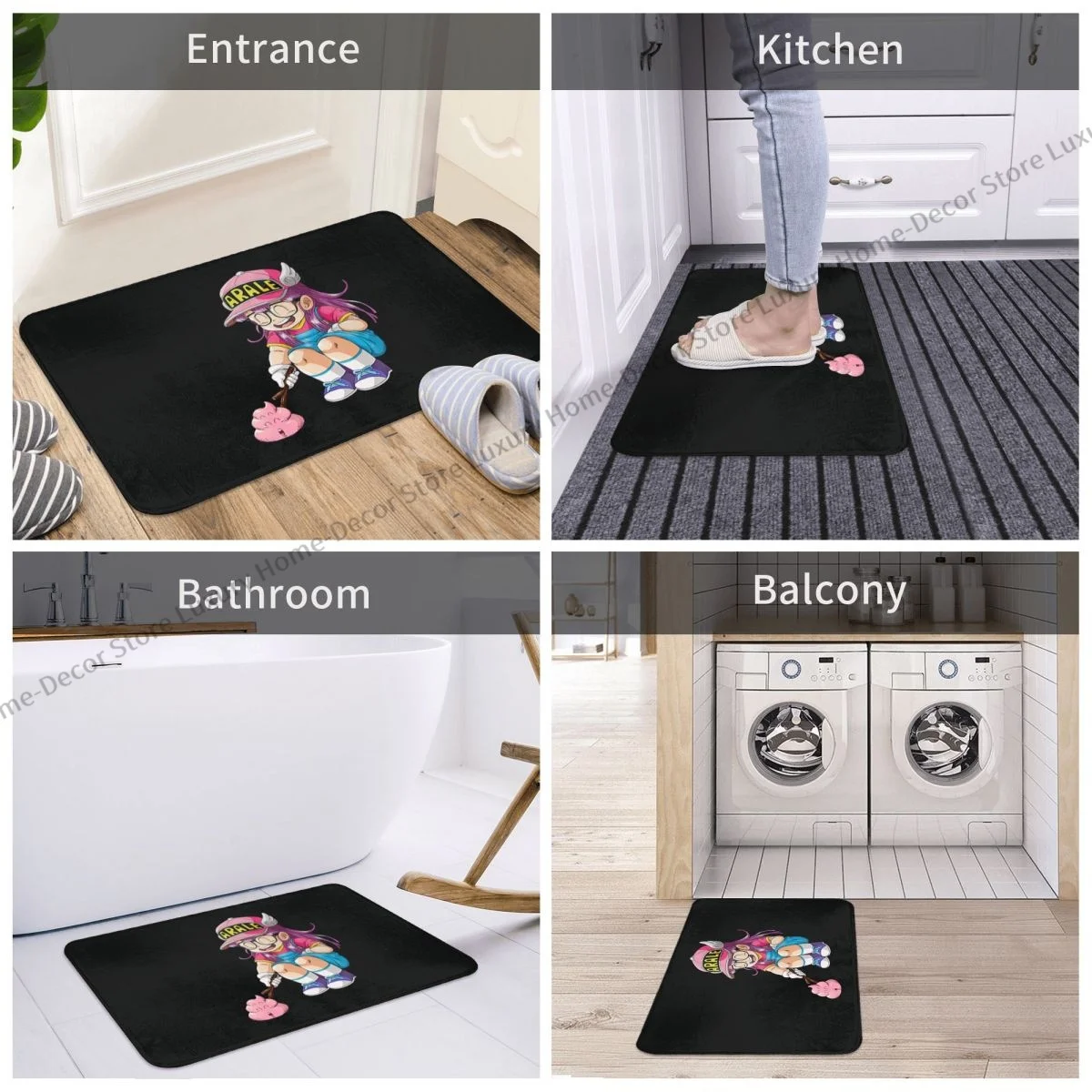 Dr Slump Bath Mat Arale Design Doormat Flannel Carpet Entrance Door Rug Home Decor