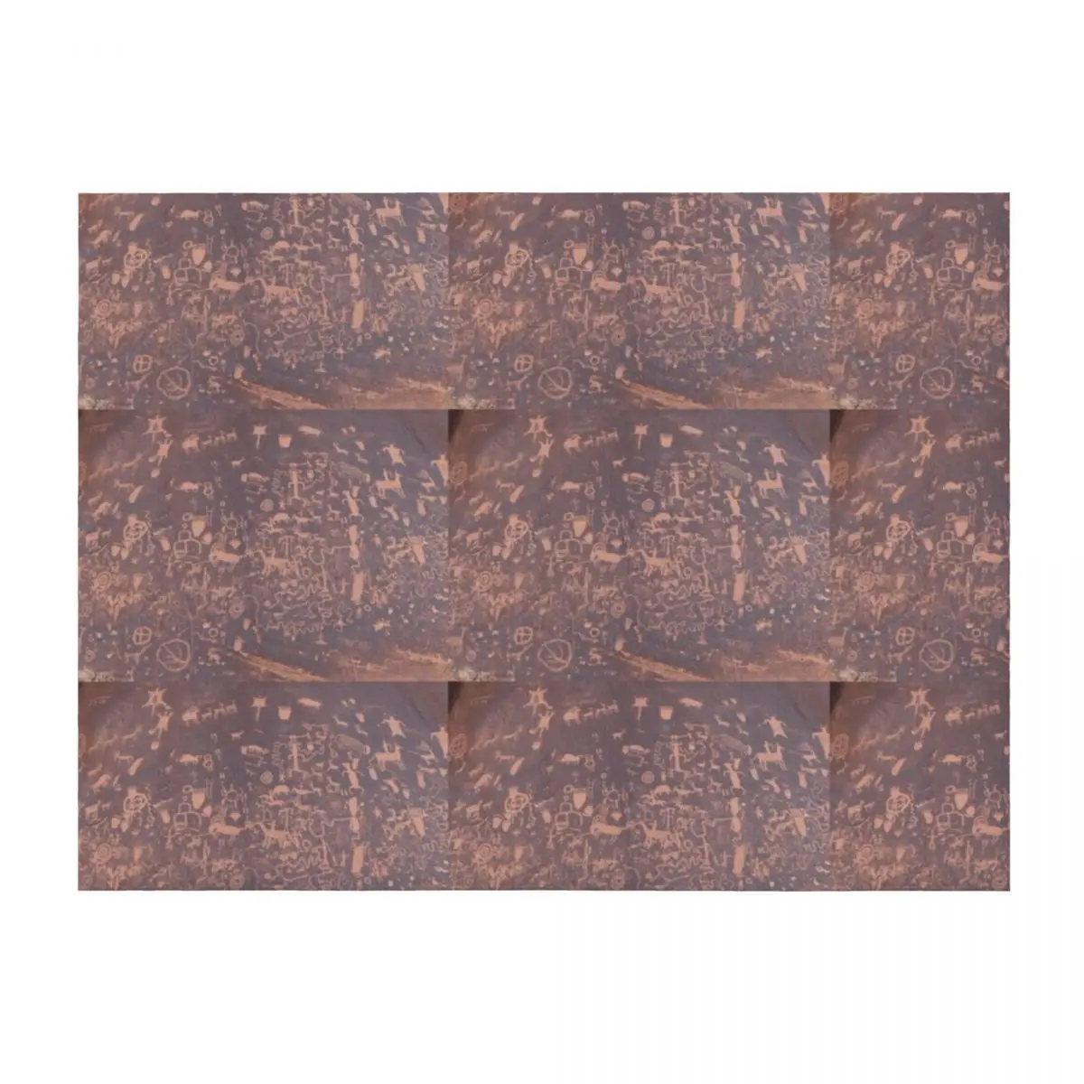 

Ancient Petroglyphs Carved in Rock Throw Blanket Single Vintage Picnic Soft Big Blankets