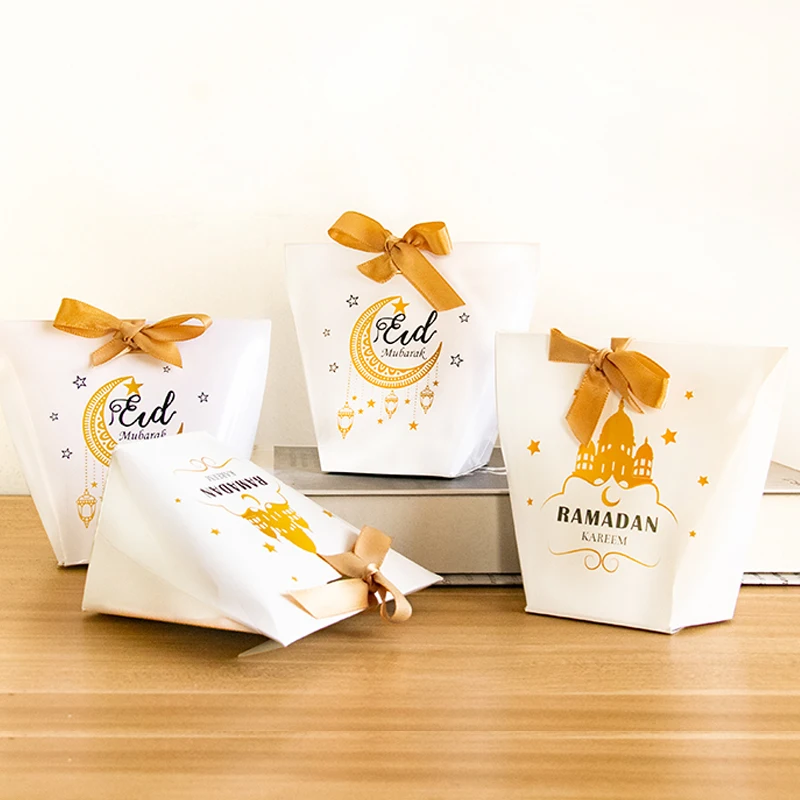 

Eid Mubarak Gift Packaging Box Ramadan Kareem Candy Box Islamic Muslim Al-Fitr Eid Festival Party Decoration DIY Supplies 2024