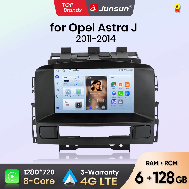 Radio samochodowe Junsun do Opel Astra J 2011-2014 Buick Excelle GT XT CarPlay Android Auto FM RDS DSP BT GPS Navi SWC HD IPS Ekran Dotykowy Plug & Play Odtwarzacz Multimedialny Zestaw Głośnomówiący