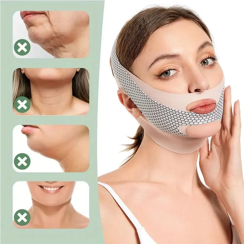 

Face-Lift With Sleep Face V Shaper Facial Slimming Bandage Relaxation Shape Lift Reduce Double Chin Face Thining Band Massage