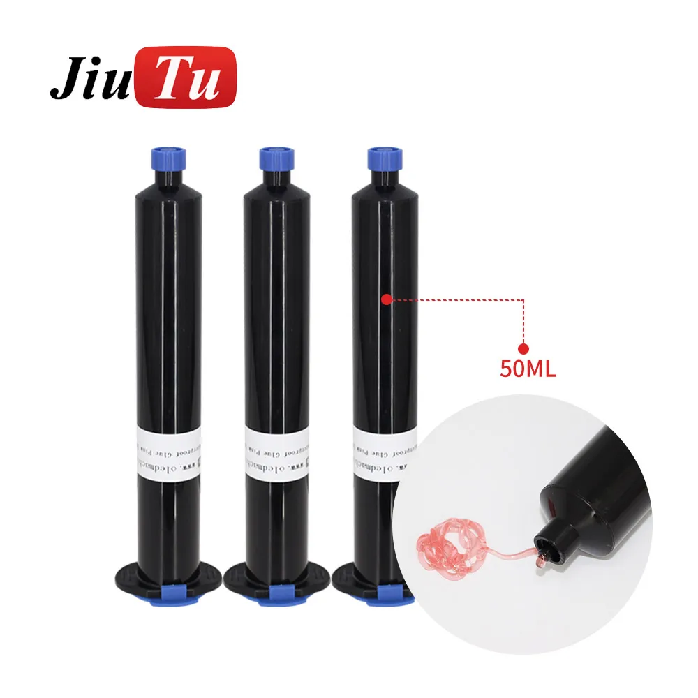 Jiutu 새로운 포뮬러 핑크 UV 경화 방수 접착제 UV 접착제 전화 LCD 화면 연마 기계에 대한 경화