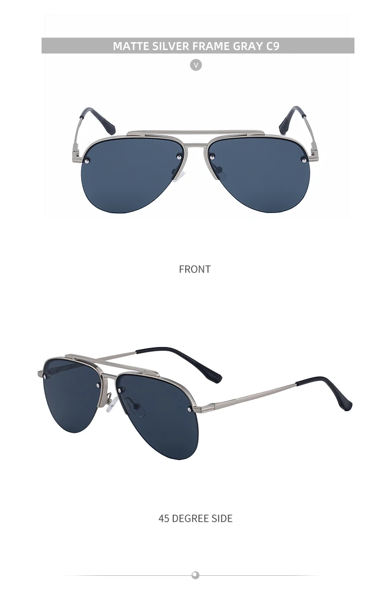 Steampunk Oval Pilot Sonnenbrille Männer 2025, Luxus Marke Vintage Doppel Strahl Sonnenbrille Für Männliche Trendy Punk Metall Rahmen Brillen – Detail 22