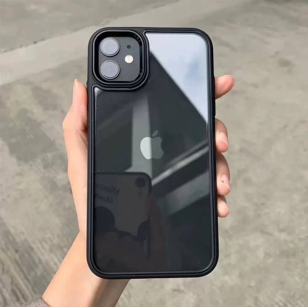 حافظة هاتف ماكروبورس لهاتف آيفون 17 AIR 16 PLUS 15 14 13 12 11 7 8 XR PRO XS MAX غطاء صلب بسيط مضاد للسقوط والغبار