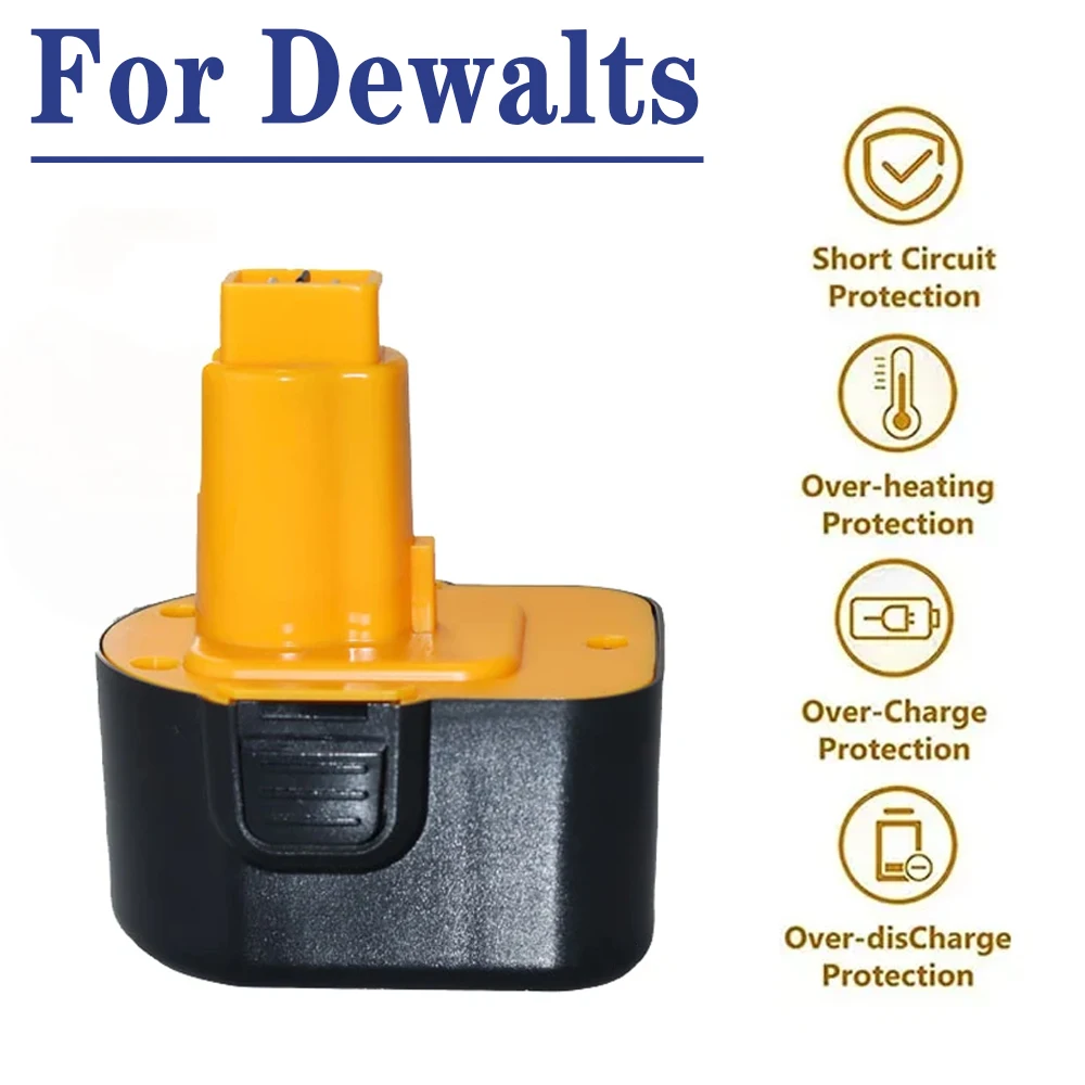 12V For Dewalt NI-MH Power Tool Battery 6800mAh DW9072 DW9071 DC9071 DE9037 DE9071 DE9072 DE9074 DE9075 152250-27