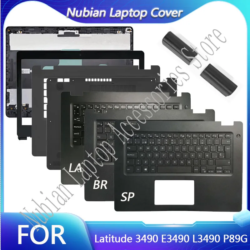 

For Latitude 3490 E3490 L3490 P89G Laptop LCD Rear Cover/Front Frame/Palm Pad/US/SP/LA/RU/BR Keyboard/Bottom Cover/hinged Cover