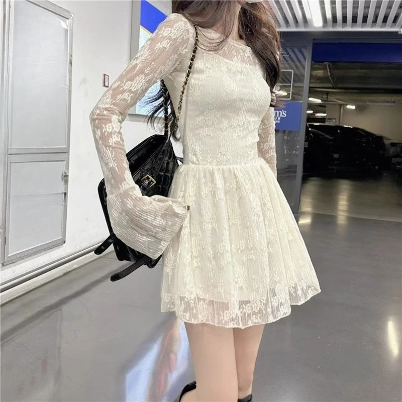slim fit dress slacks Giada Navy Lace Deep V Long Sleeve Maxi Dress (Archive Sale) main image 0