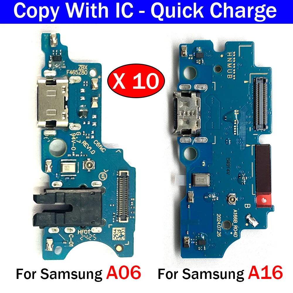 

10 шт., USB-разъем для док-станции, порт для зарядки, гибкий кабель для микрофона для Samsung A06 A16 4G 5G