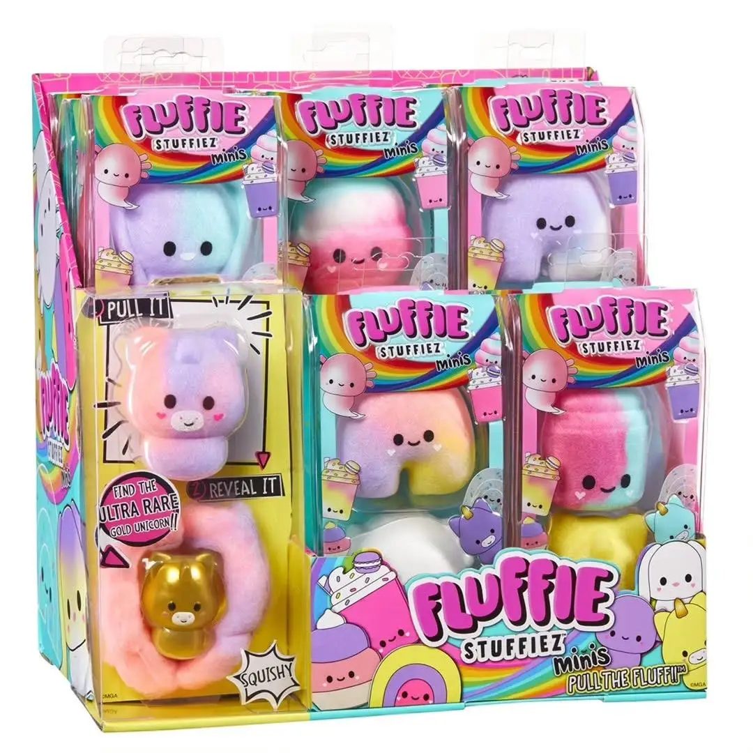 

Genuine Fluffie Stuffiez Candy Decompression Squeeze Rebound Hair Removal Surprise Plushie Blind Box Toys