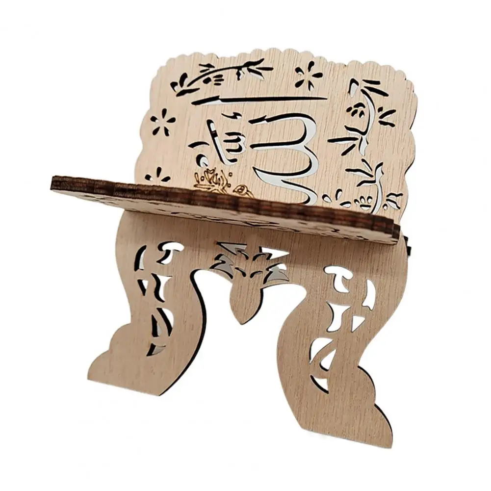 رف كتب إسلامي من Eid' Al-Fitr خشبي إطار من الكتاب المقدس لقرآن كريم مصحف حامل كتب مقدس رف للتزيين المنزلي للإسلام