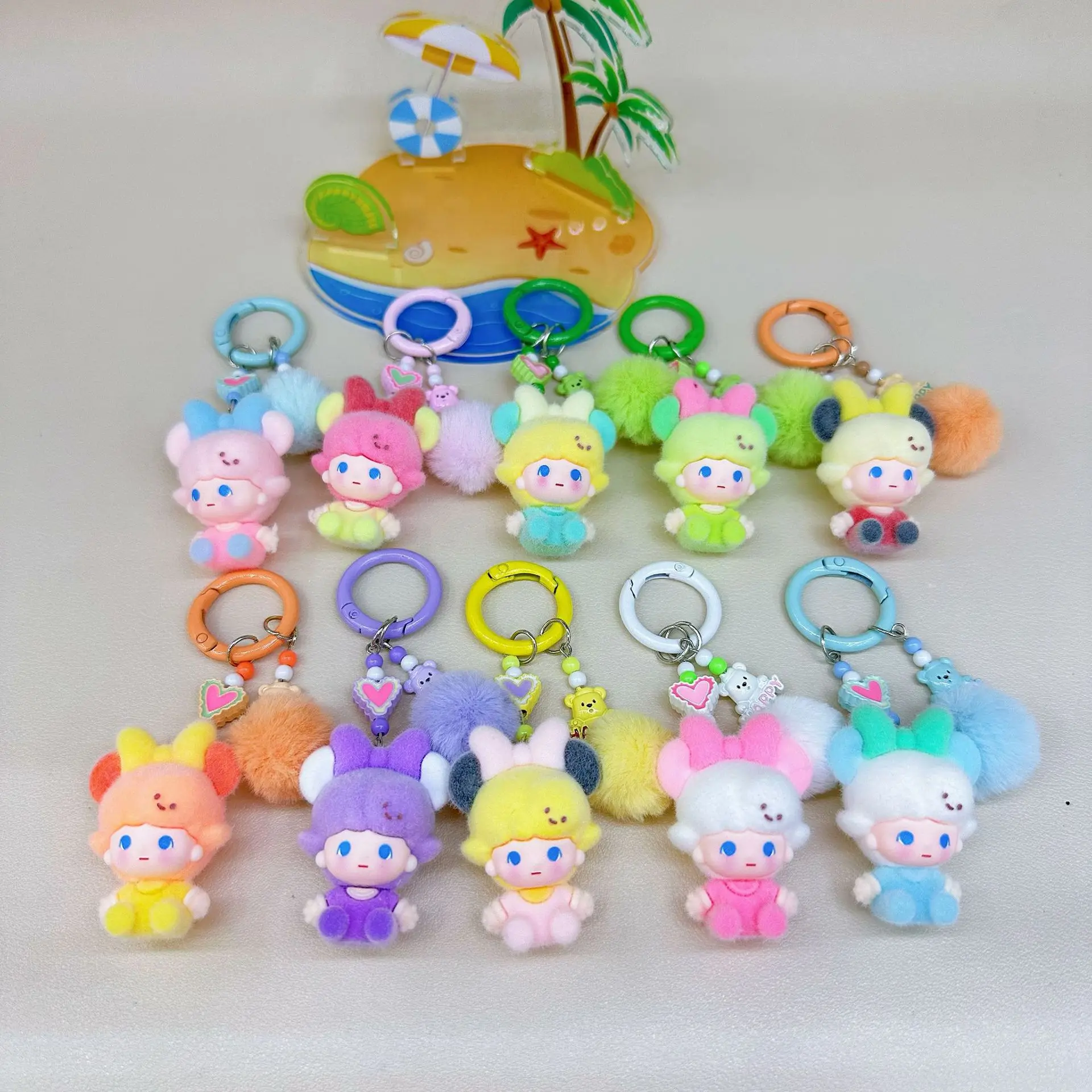 

Miniature cartoon resin keychain pendant accessory accessory piece