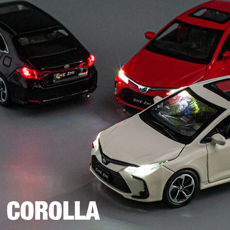 1:32 Scale TOYOTA Corolla Alloy Car Model Diecasts & Toy Metal Vehicles Car Model Simulation Sound and Light Collection Kids Toy