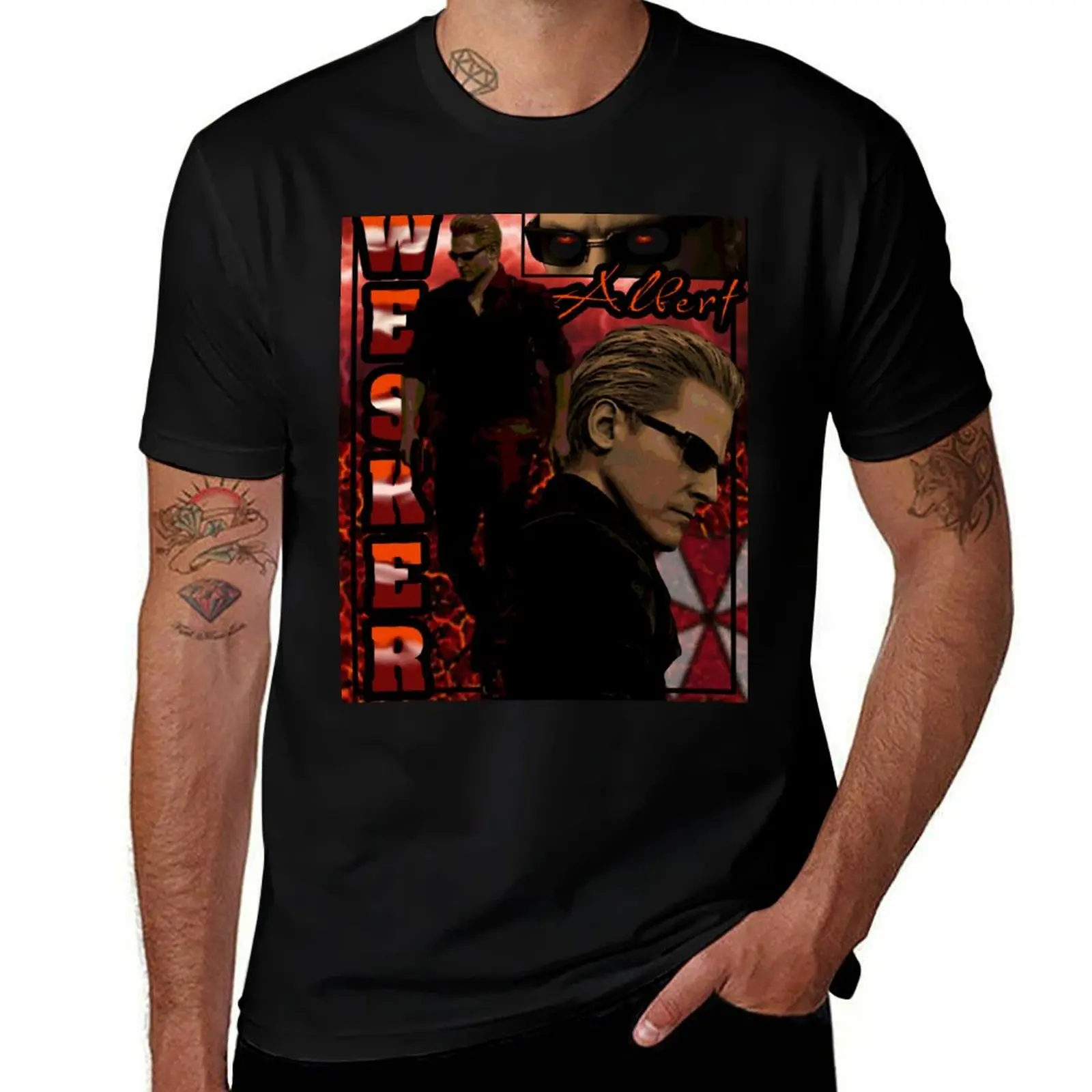 

Albert Wesker 90s Graphic Tee T-Shirt cotton t shirt man t shirts for man graphic vintage T-Shirt
