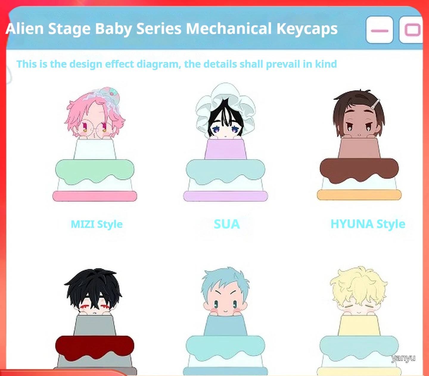 

Alien Stage Blind Box Детская серия Механические колпачки для клавиш Игровой орнамент