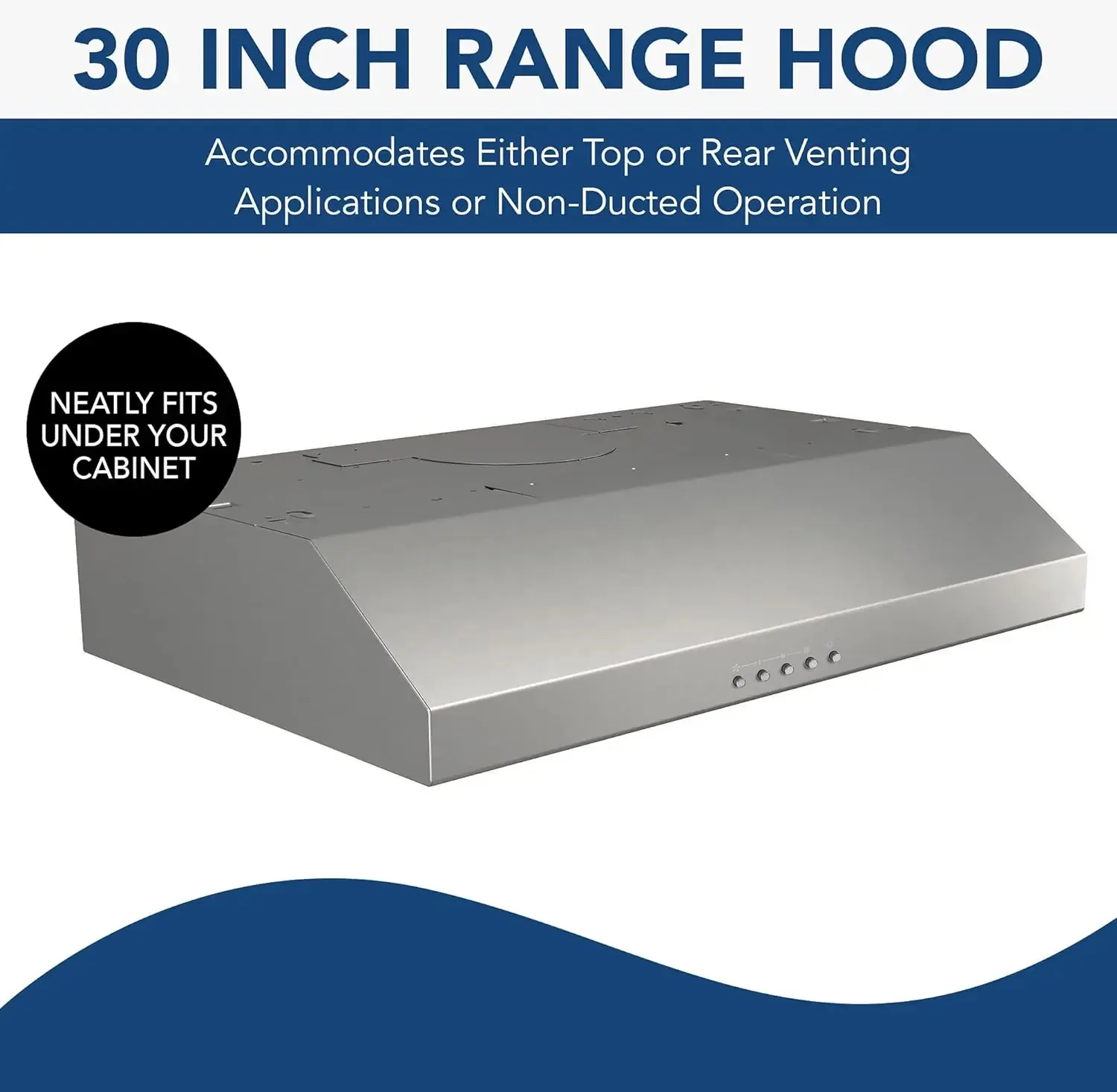 

Broan-NuTone Under-Cabinet Range Hood with LED Lights, ADA Capable Glacier, Three-Speed