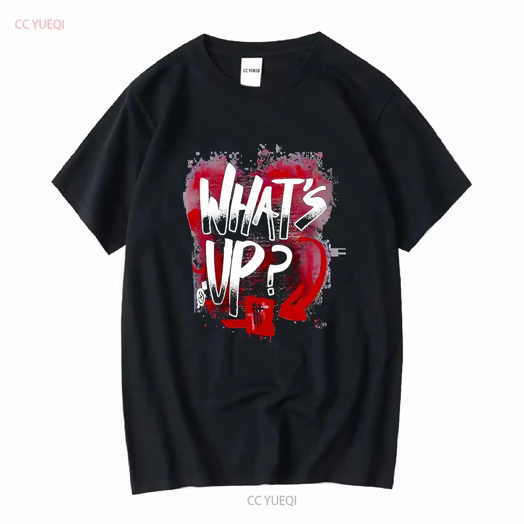 R Truth What S Up camiseta para Fan 5Xl vintage lavado versátil ligeramente gráfico Top para uso diario estirado suave