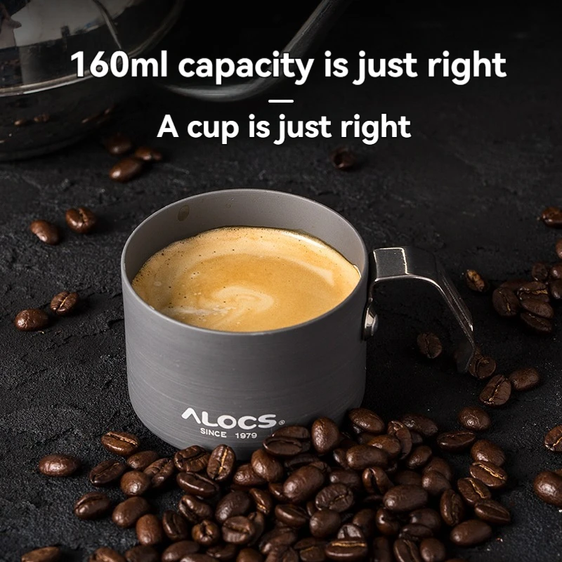 ALOCS Coffee Cup Wall Mounted Coffee Cup with Handle, Anti Drop, Portable and Simple Drinking Cup, Teacup