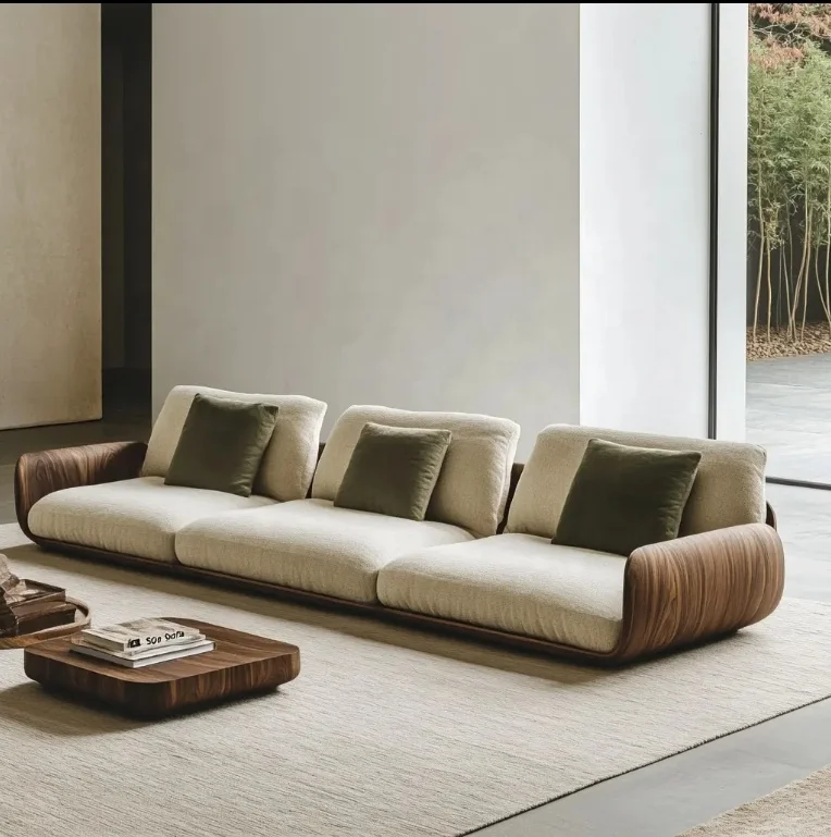 yi-Luxury Modern Modular Sectional Sofa White Sofas with Solid Wood Leg for Home Living Room Furniture#