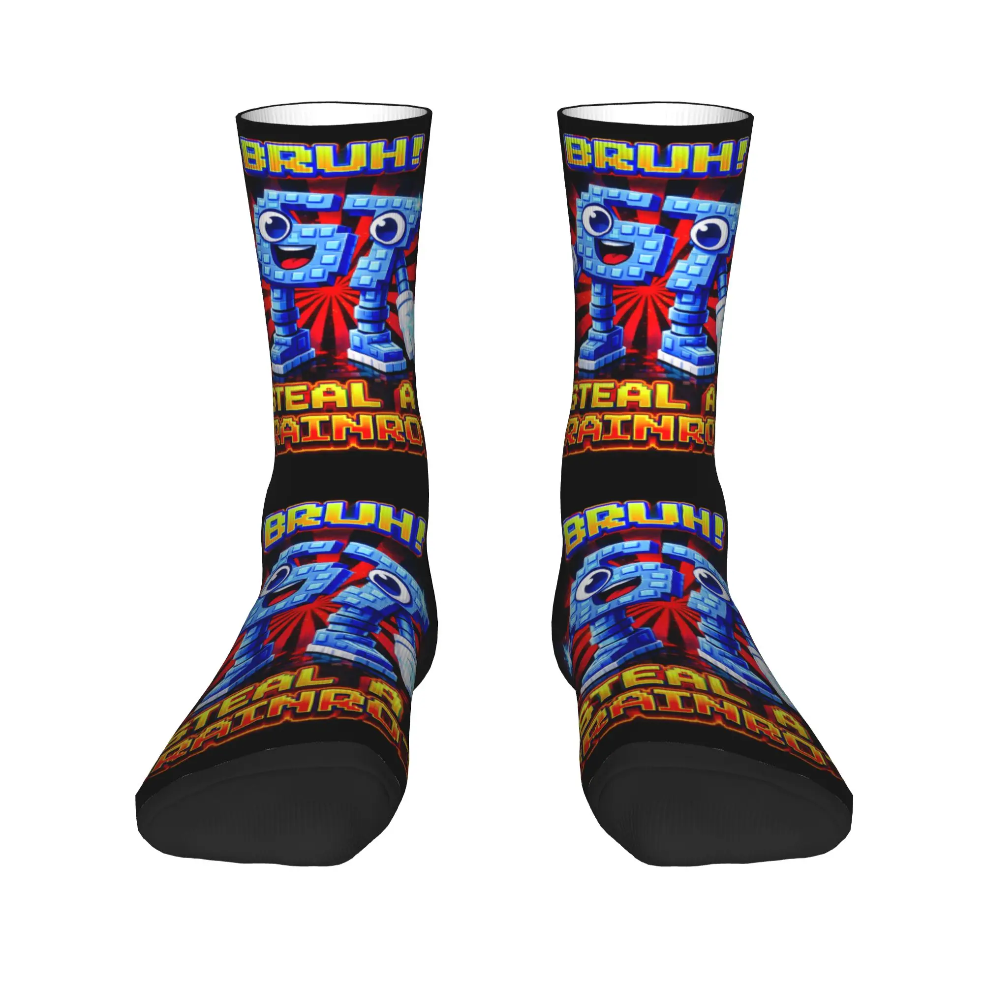 

67 Six Seven 6 7 Funny Italian Brainrot Gaming Men's Crew Socks Unisex Fashion Spring Summer Autumn Winter Dress Socks