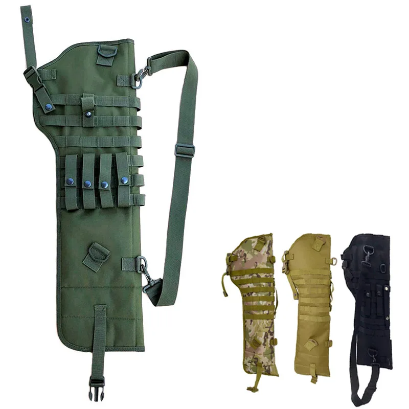 Airsoft Accessories Tactical Equipment Rifle Shotgun Scabbard Bag Molle Shoulder Rifle Case Holster Hunting Long Gun Knife Bag