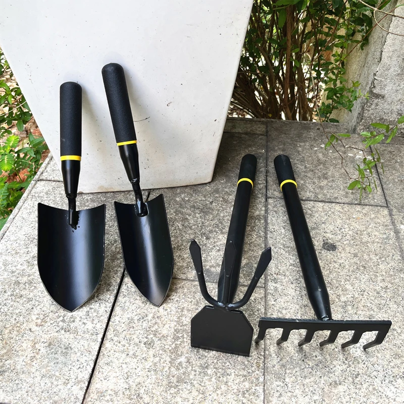 Sea hoes and rakes gardening small shovels flower planting tools spade shovels digging wild vegetables outdoor