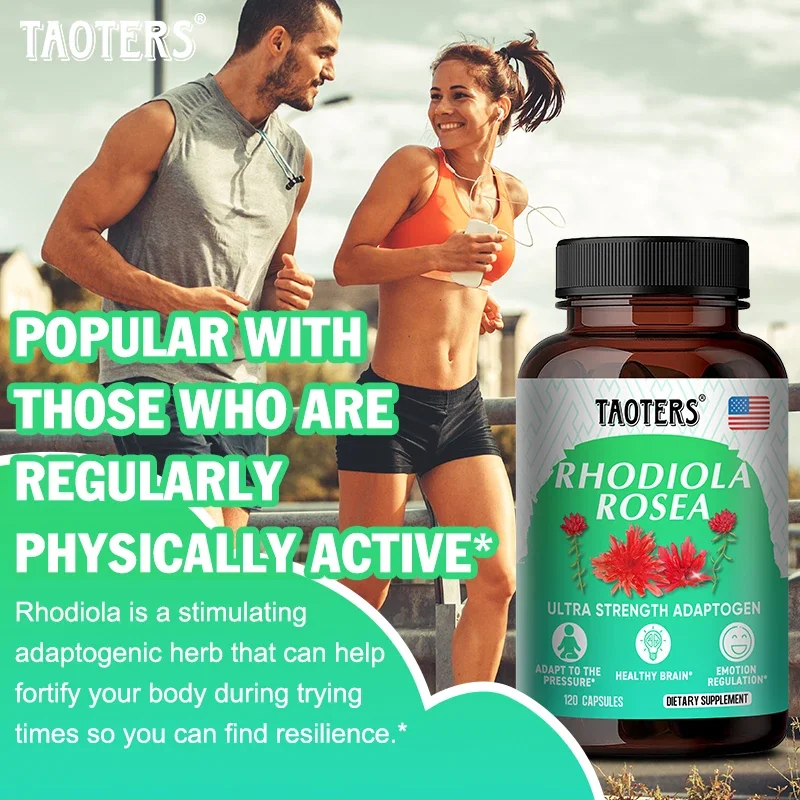 100% Natural Plant Rhodiola Rosea Capsule Supplement - Super Adaptogen Helps Relieve Stress, Healthy Brain & Mood Regulation