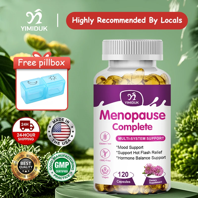 

Advanced Menopause Complete Capsules, Support Soothes Joint Discomfort, Heart Health & Cognitive Function, GMP Certified, Vegan